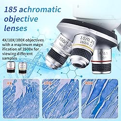 OOZSTAR Microscope Magnification 40X-2500X WF25x