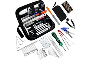 28Pcs Guitar Tool Kit, Guitar Accessories Gifts for Men, Guitar Maintenance Kit with Carry Bag, Guitar Repair Kit for Acoustic Electric Guitar Ukulele Bass Banjo, TIMDAM Guitar Setup Kit Guitar Gifts