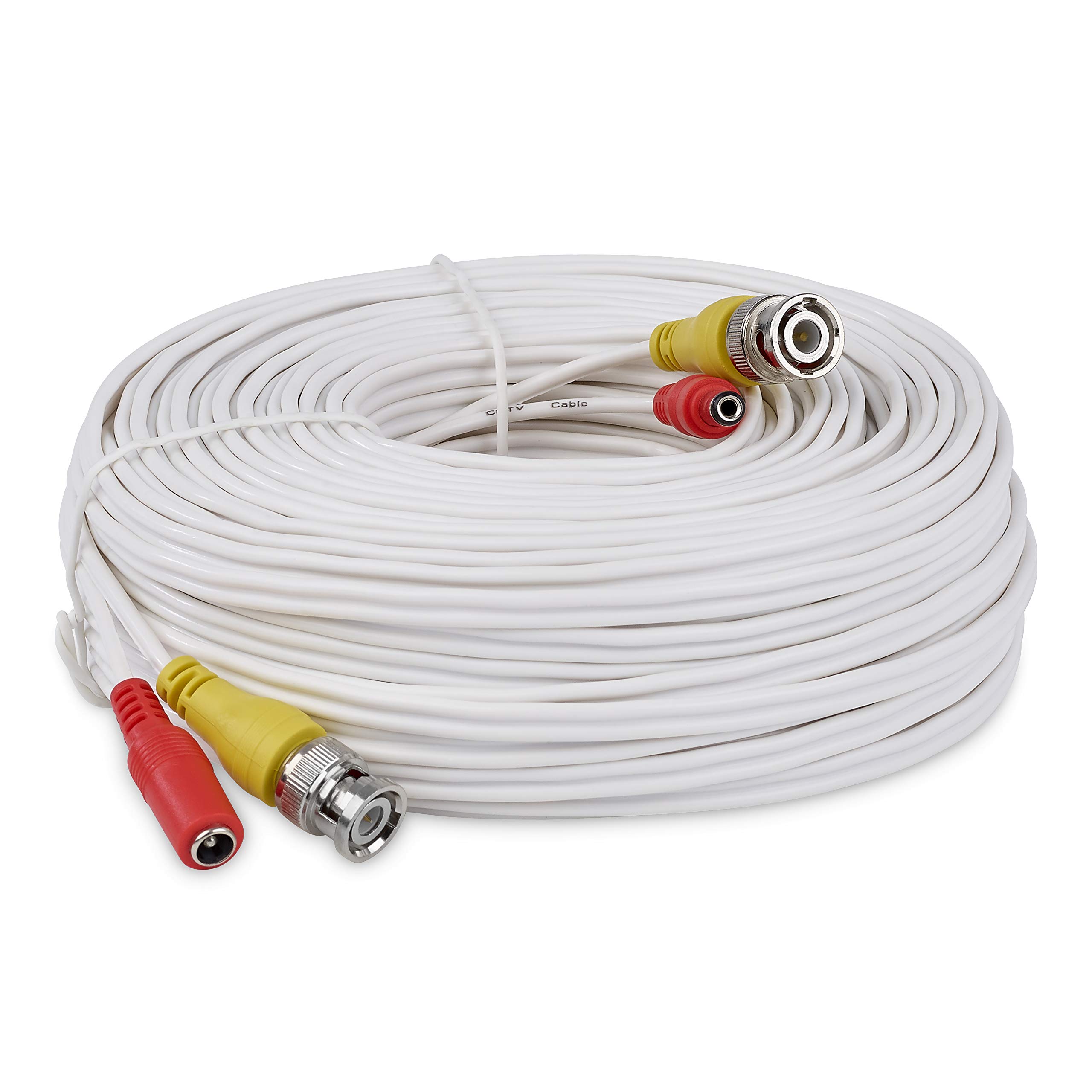 SSL BNC Video Power Cable For CCTV Camera DVR Security System (10M, White)