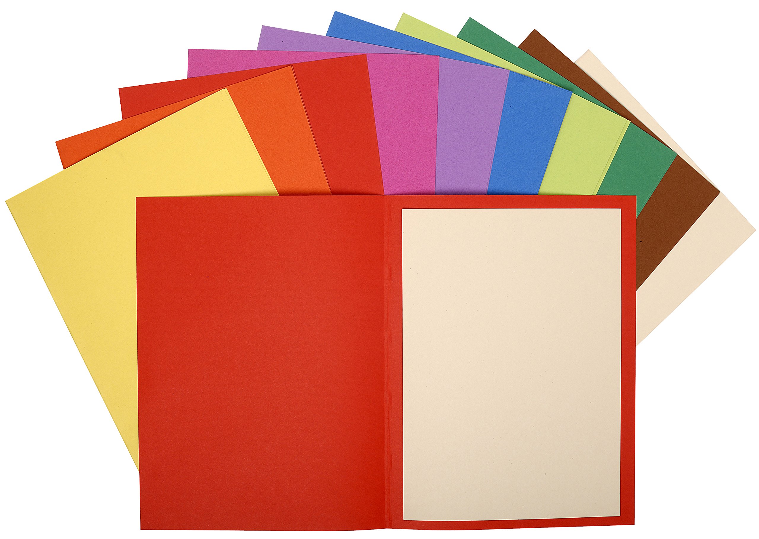 Exacompta - Ref 160300E - Forever Collection - Flash Square Cut Folders - 240 x 320mm in Size, Suitable for A4 Documents, 220gsm Recycled Card - Assorted Colours (10 Pack)