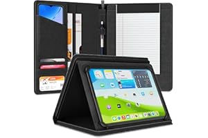 KHOMO Universal Padfolio Case – Tablet Portfolio Organizer with Notepad Holder – Compatible with iPad 10th 11th Gen, iPad Pro 11, iPad 7 8 9 10.2 10.9 and 9.7 inches