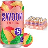 Swoon Peach Tea - Sugar Free, Low Carb, Paleo-Friendly, Gluten Free - Flavored Keto Drinks Made with Organic Black Tea &amp; Sweetened by Monk Fruit and Stevia (Pack of 12)