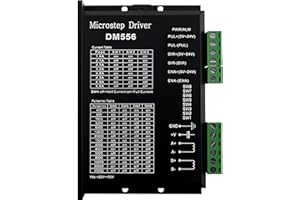 TOSEASTARS CNC Stepper Driver DM556 Digital Stepper Motor Controller 2 Phase Hybrid Stepper Motor Driver 20-50V DC 1.4~5.6A for Nema 23 24 34 Stepper Motor for 3D Printers Accessories Engraving Machines
