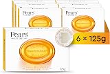 Pears Natural Amber Soap Bar 125g 6 Pack + 1 Soap Bag view 1