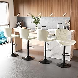 Nalupatio Modern Bar Stools Set of 4, Adjustable