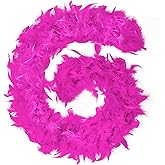 Seifar 2 Pcs 2.2 Yards 50 g Feather Boas, Artificial Fluffy Turkey Boa for Dancing Wedding Party Halloween Costume Decor