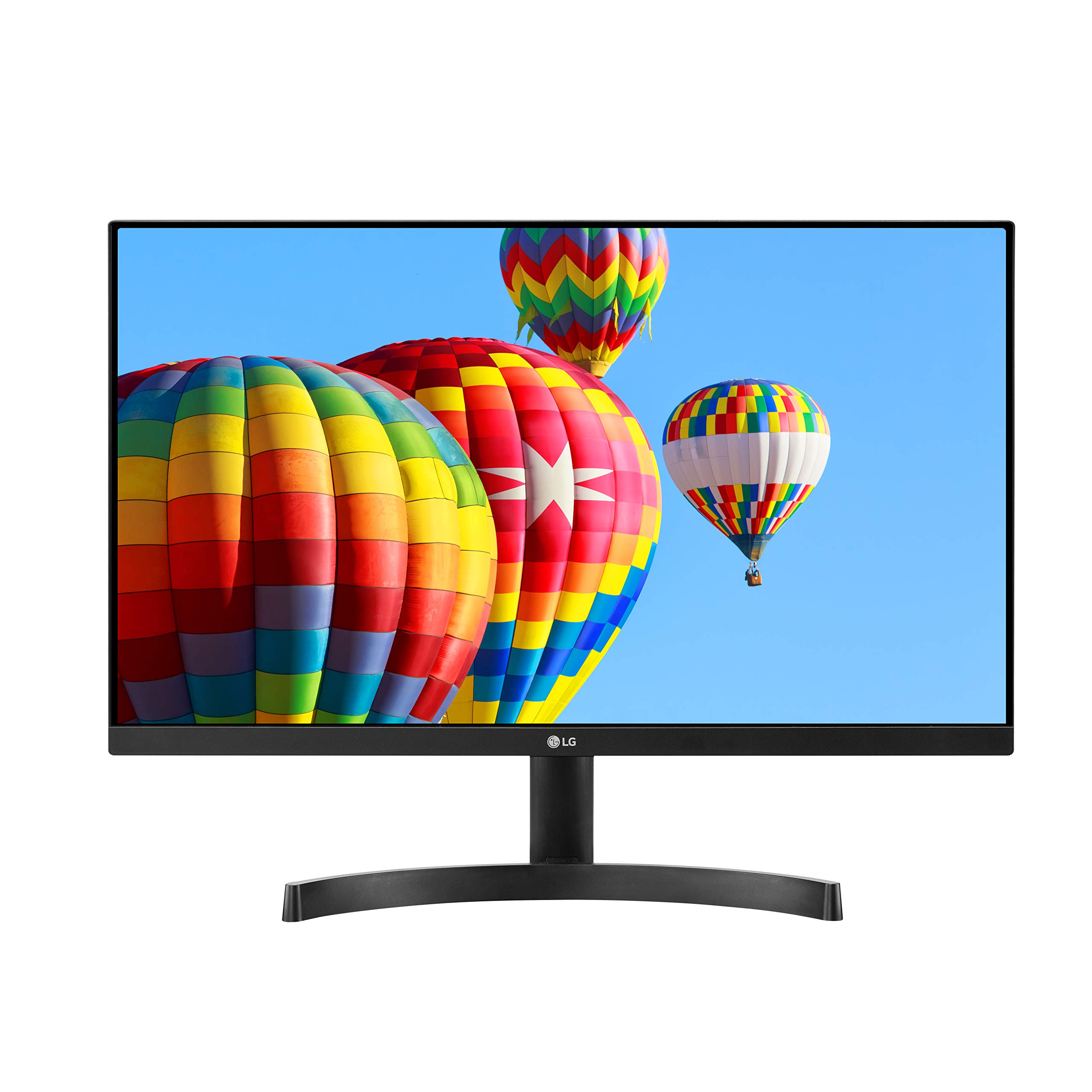 Monitor LG 24ML600M-B Pantalla IPS FHD (1920 x 1080) de 24, diseño sin bordes en 3 lados, Radeon FreeSync, HDMI dual, control en pantalla - Negro