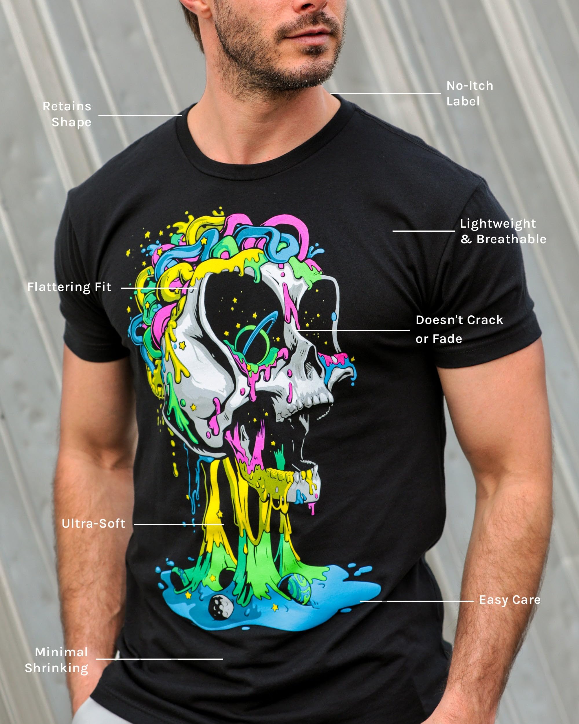 INTO THE AM Men's Graphic T-Shirts S - 4XL Premium Short Sleeve Tees Cool Nature Designs