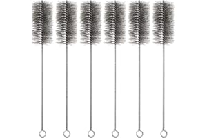 PATIKIL 12" Wire Tube Cleaner, 6Pcs 2" Diameter Stainless Steel Wire Tube Cleaner Pipe Cleaning Supplies for Auto Parts, Bott
