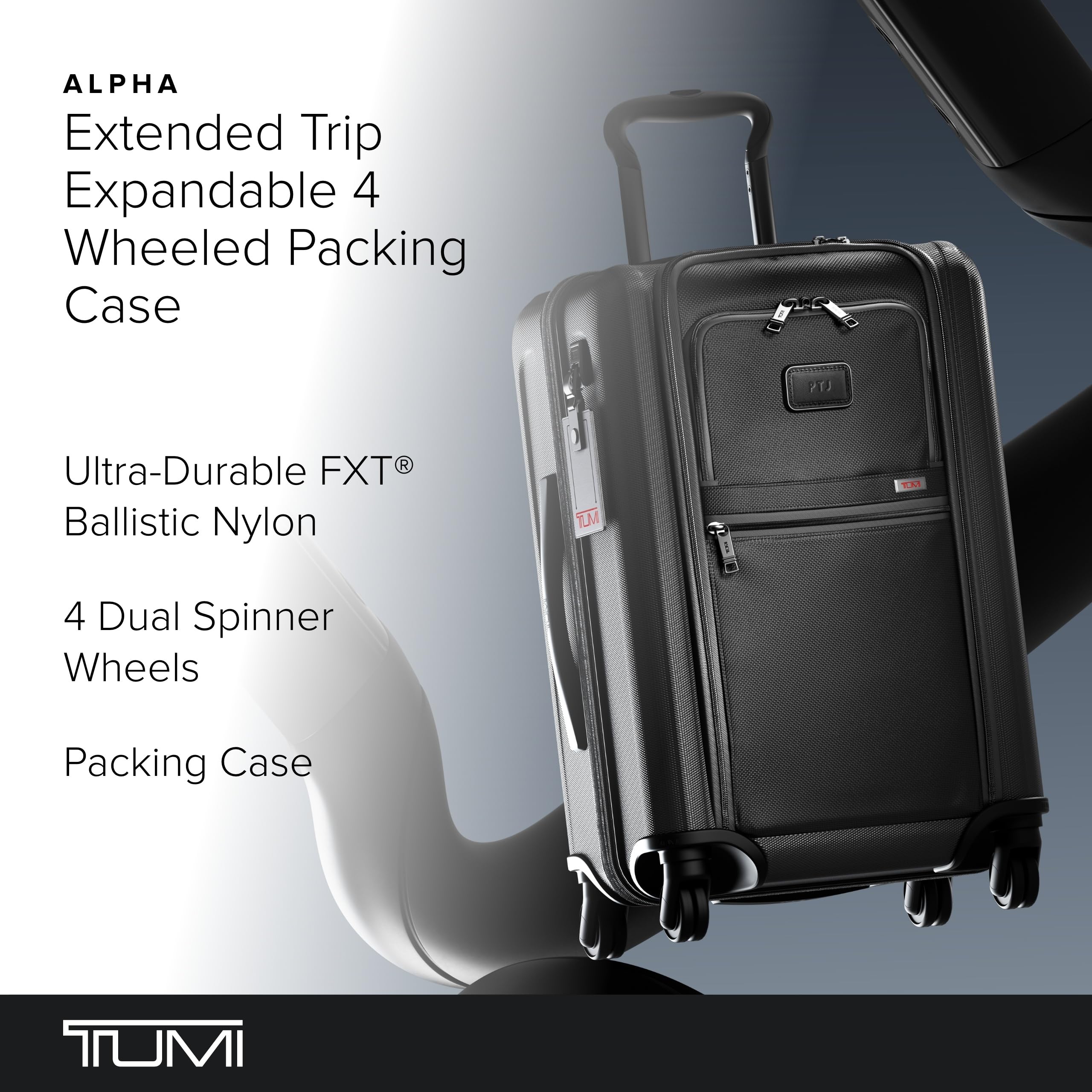 TUMI Extended Trip Expandable 4-Wheeled Packing Case - Rolling Suitcase with Removable Garment Sleeve - Secure Luggage - Black