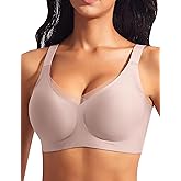 SINFLA Wireless Bras for Women Mesh Crossover Bras Seamless Full Coverage No Underwire Comfortable Supportive Everyday Bra