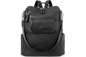 CLUCI Leather Backpack Purse for Women, Large Fashion Convertible Anti-theft, Travel Backpack Purses