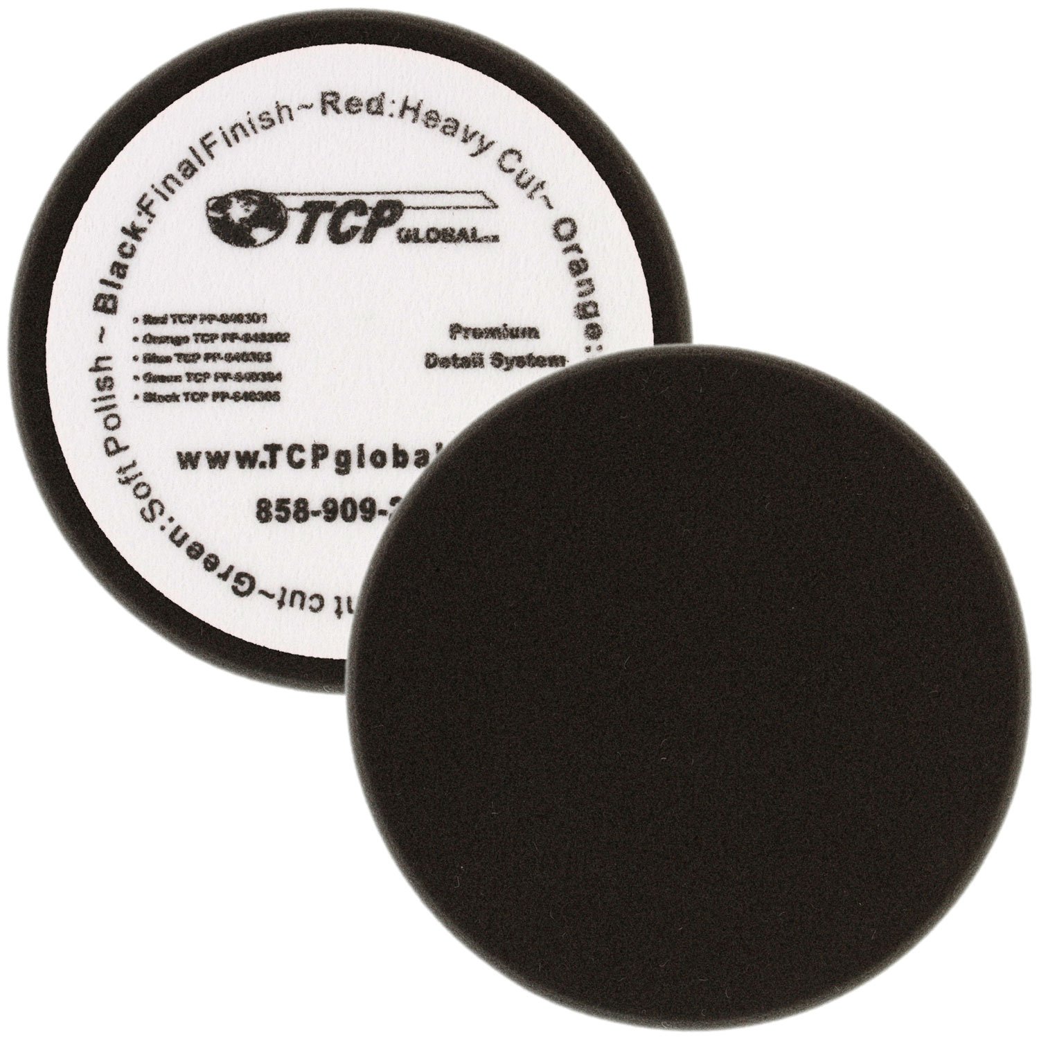 TCP Global 6" Wool Buffing Pad - Hook & Loop, Single-Sided For Cutting & Polishing Compounds