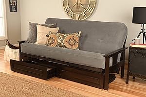 Kodiak Furniture Monterey Frame with Fabric Mattress in Espresso/Marmont Blue