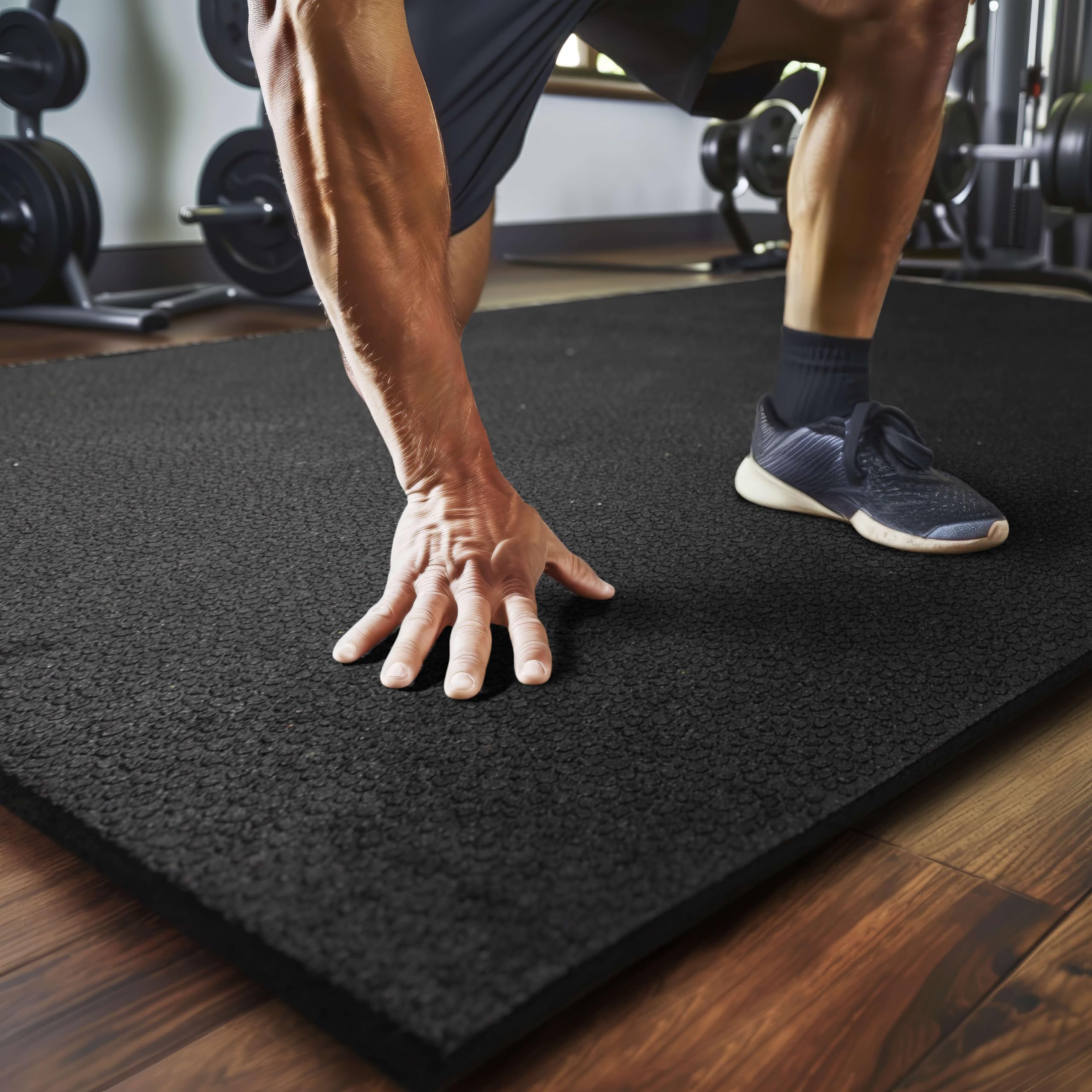 Photo 1 of Mohawk Home Heavy Duty Rubber Stall Mat - Gym Floor- Under Dog Crate - All Purpose Utility 3' x 4' - 1/2" Thick