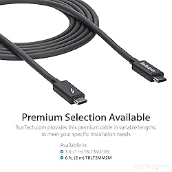 StarTech.com 2m (6.6ft) Passive Thunderbolt 3