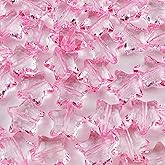 50pcs Acrylic Crystal Star Beads 20mm Star Shape Faceted Beads for Jewelry Making Bracelet Necklace Key Chains DIY Crafts(Pink)