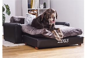 Moots Customizable Premium Leatherette Pets Sofa, Charcoal, X-Large