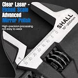 Shall 3-Piece Adjustable Wrench Set 6 8 10 In Cr-V Steel Navy Blue view 3