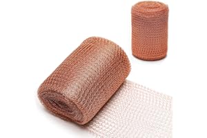Copper Mesh Roll,Gap Blocker for Building Hole,Knitted Pure Copper Mesh Blocker for Mouse, Birds, Snail, Bat,DIY Fill Fabric,