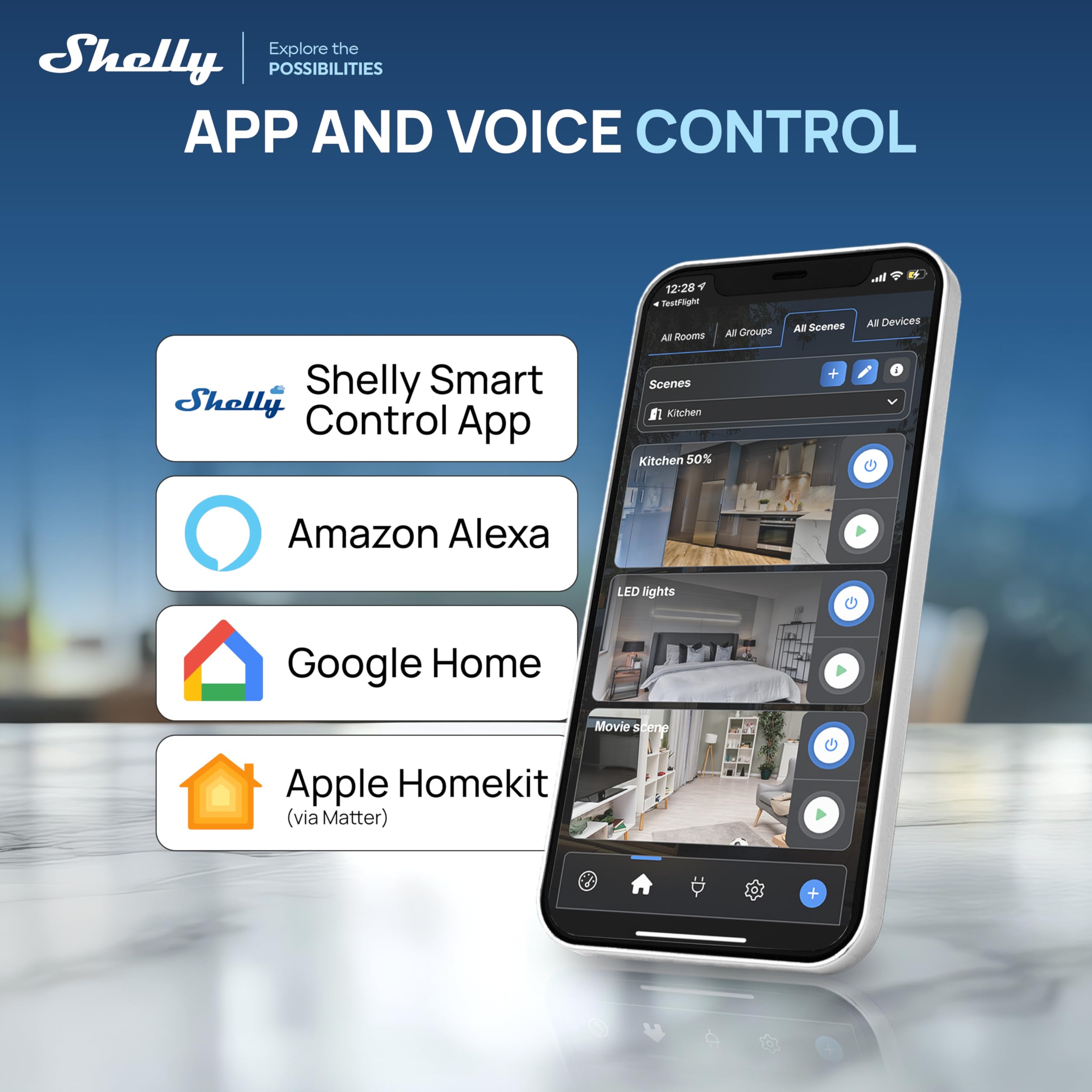 Shelly Plug M Gen3 Weiß - WLAN & Matter Smarte Steckdose, Leistungsmessung, 13A, 3000W, Zeitschaltuhr, Stecker, Smart Home Stecker, Alexa & Google, Apple HomeKit, Kein Hub Erforderlich (4 Stück) 7