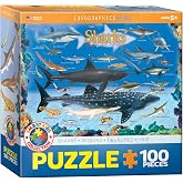 Sharks 100 Piece Jigsaw Puzzle