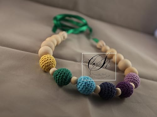 wooden teething necklace