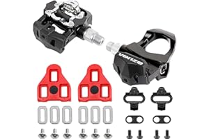 Venzo Sealed Fitness Exercise Indoor Bike Bicycle Pedals & Cleats - Compatible with Peloton, Look Delta & Shimano SPD - with Toe Cages Pedals Set or Cage Removal Tool for Indoor Fitness Exercise