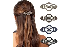 Vintage French Barrette Clips, 4 Pack Hair Clips for Thick to Thin Hair, Hair Accessories for Women & Girls