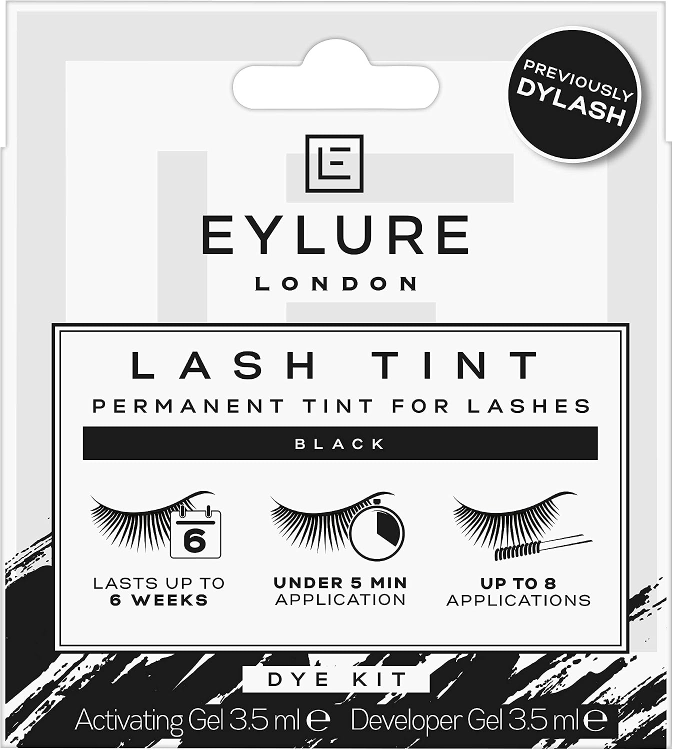 Eylure Lash Tint Black, 4 Count (Pack of 1)
