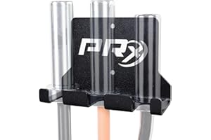 PRx Performance Three Barbell Storage Wall Mounted Hanging 3 Bar Holder USA Made American Black Powder Coated Space Saving Commercial or Home Gym Workout Fitness Equipment Garage Accessory Rack