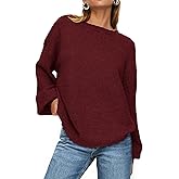 PRETTYGARDEN Women's 2026 Fall Sweaters Casual Crew Neck Long Sleeve Pullover Tops Ribbed Knit Loose Fit Winter Clothes