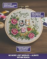 The Quilted Bear Magnetic Needle Minders Enamel Bee view 5