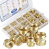 Besitu 360Pcs Threaded Inserts M2 M2.5 M3 M4 M5 M6 Brass Heat Set Insert for Plastic Metric Knurled Nut Inserts Kit for 3D Pr