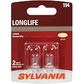 SYLVANIA 194 Long Life Miniature Bulb, Interior Lighting, 2-Pack | Dependable, Extended-Life Miniature Bulb Delivers Consistent, Reliable, Auxillary Illumination