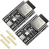 2 Pack ESP32-DevKitC-32E Development Board for IoT Smart Home/Industrial Control, Dual-Core 240MHz Wi-Fi + Bluetooth 5.0 with USB-C, Original ESP32-WROOM-32E Module (Arduino/Python/IDF) (8M)