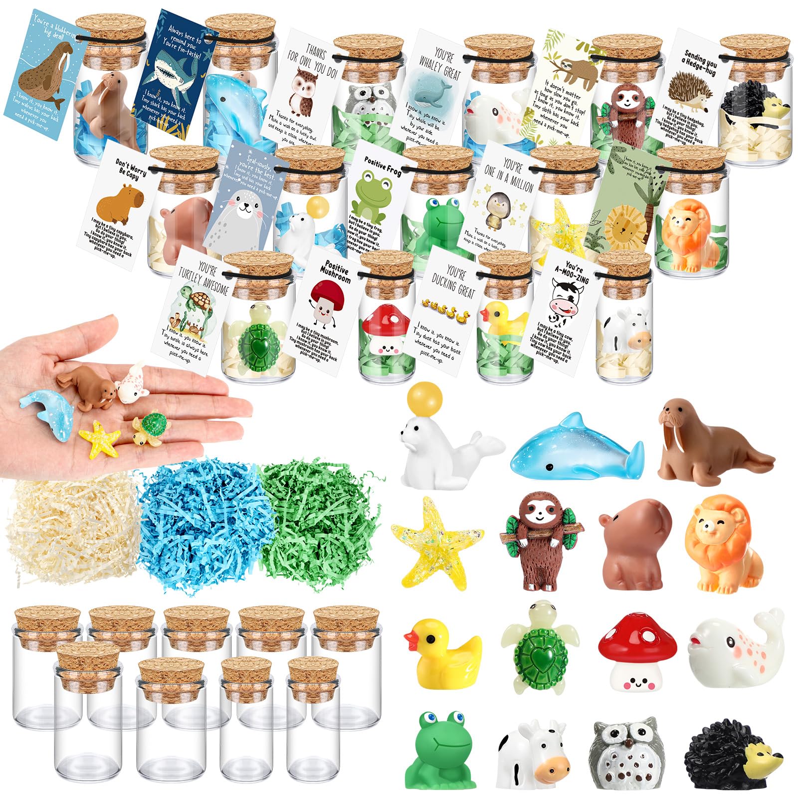 Photo 1 of Fumete 45 Set Employee Appreciation Gift Bulk for Coworkers Vet Tech Case Management Week Thank You Staff Gifts Fun Resin Animal Desk Pet Animal Pun Note Cards for Nurse Medical Assistant