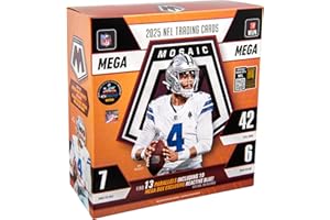 2025 Panini Mosaic Football Trading Cards Mega Box