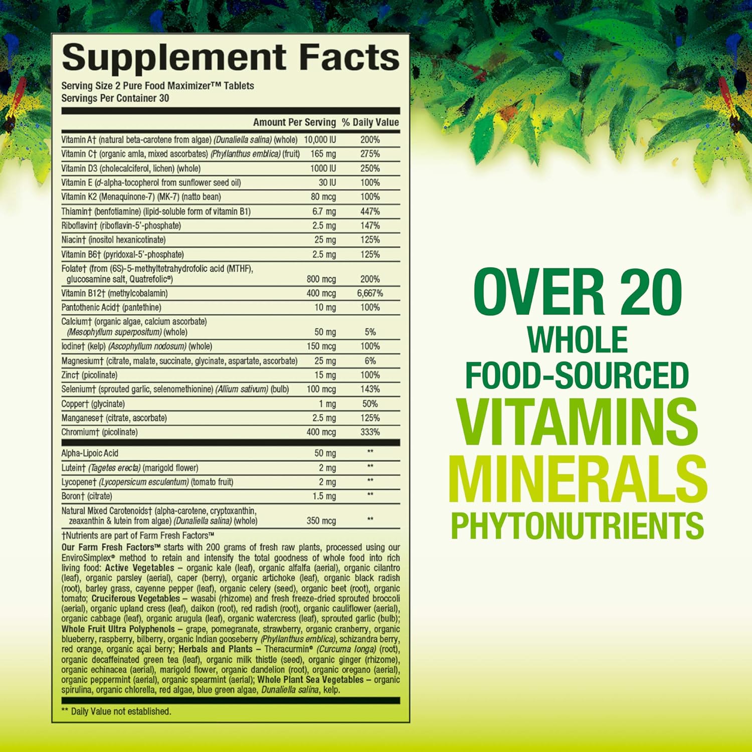 Whole Earth & Sea from Natural Factors, Women's 50+ Multivitamin & Mineral, Vegan, 60 Tablets (30 Servings): Health & Personal Care
