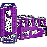 GHOST Energy Drink - 12-Pack, Welch's Grape, 16oz Cans - Energy & Focus & No Artificial Colors - 200mg of Natural Caffeine, L-Carnitine & Taurine - Gluten-Free & Vegan