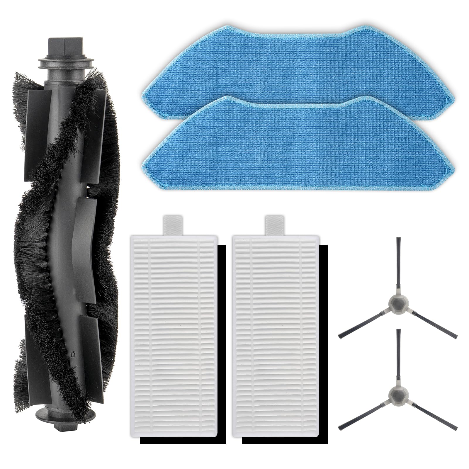Photo 1 of (7 Pack) M1 Replacement Parts Compatible with Lefant M1 Robot Vacuum Cleaner, 1 Roller Brush, 2 Side Brushes, 2 HEPA Filters, 2 Mop Pads, Accessories Kit