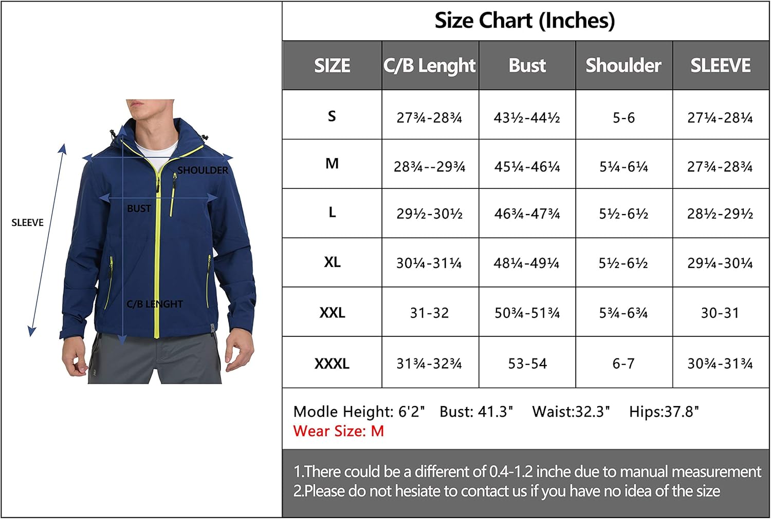 Little Donkey Andy Men's Waterproof Rain Jacket Breathable Stretch Windbreaker Outdoor Rain Coat & Detachable Hood: Clothing