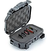 52 Dry Box Protective Case with Pick & Pluck Foam - Travel Safe / Mil Spec / Waterproof / USA Made - for Pistols, Cameras, Phones, Camping, Fishing, Hiking, Traveling, Water Sports, Knives (Black)
