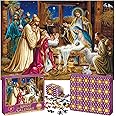 Advent Calendar 2024 Jigsaw Puzzles for Adults and Kids, 24 Boxes 1000 Pieces Nativity Puzzles - In the Manger, Christmas Countdown Calendar Gifts for Women Men, 27.6x19.7 inch