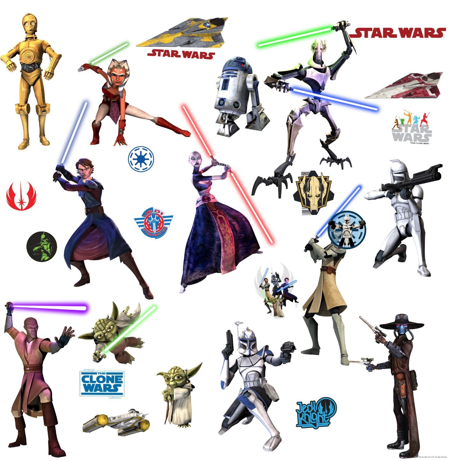 Buy Star Wars Movie The Clone Wars Wall Decals Stickers C 3PO Yoda Buy Star Wars Movie The Clone Wars Wall Decals Stickers C 3PO Yoda