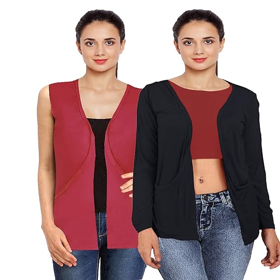 shurgs for Womens Combo Pack of 2 (Maroon & Black)