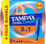 Tampax Pearl Compak Super Plus Tampons 4x16 CT - Fragrance Free view 1