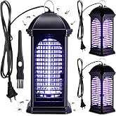 Qualirey 3 Pieces Electric Mosquito Zappers Bug Zapper with Light 11 W Plug in Mosquito Lamp Insect Trap Killer for Patio Electric Insect Killer for Home Garden Backyard Indoor Outdoor