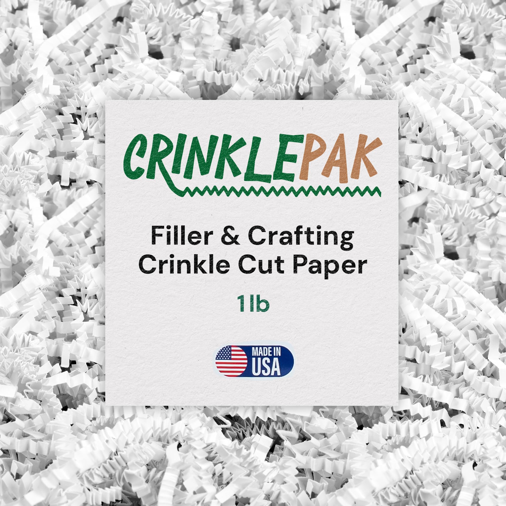 CrinklePak 1LB USA Made White Crinkle Paper Filler