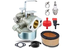 MTAW XEK 640152 Carburetor for Tecumseh 640152A 640023 640051 640140 640260B HM80 HM90 HM100 8-10 HP Engine Snow Blower Mower 5000w Generator with 33268 Air Filter Spark Plug kit